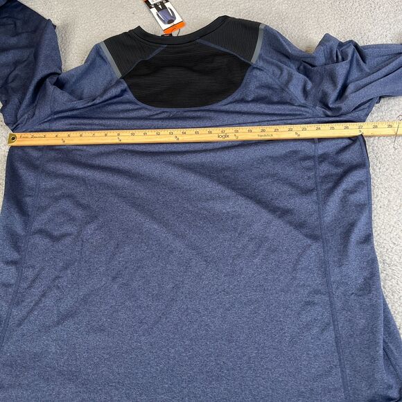 Spyder Active Performance Sweater Men XXL Dust Navy Heather Reflective - Picture 7 of 9